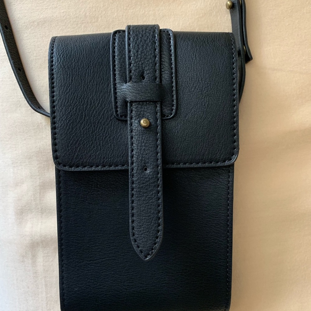 New Black/Noir Anthropologie Crossbody Bag